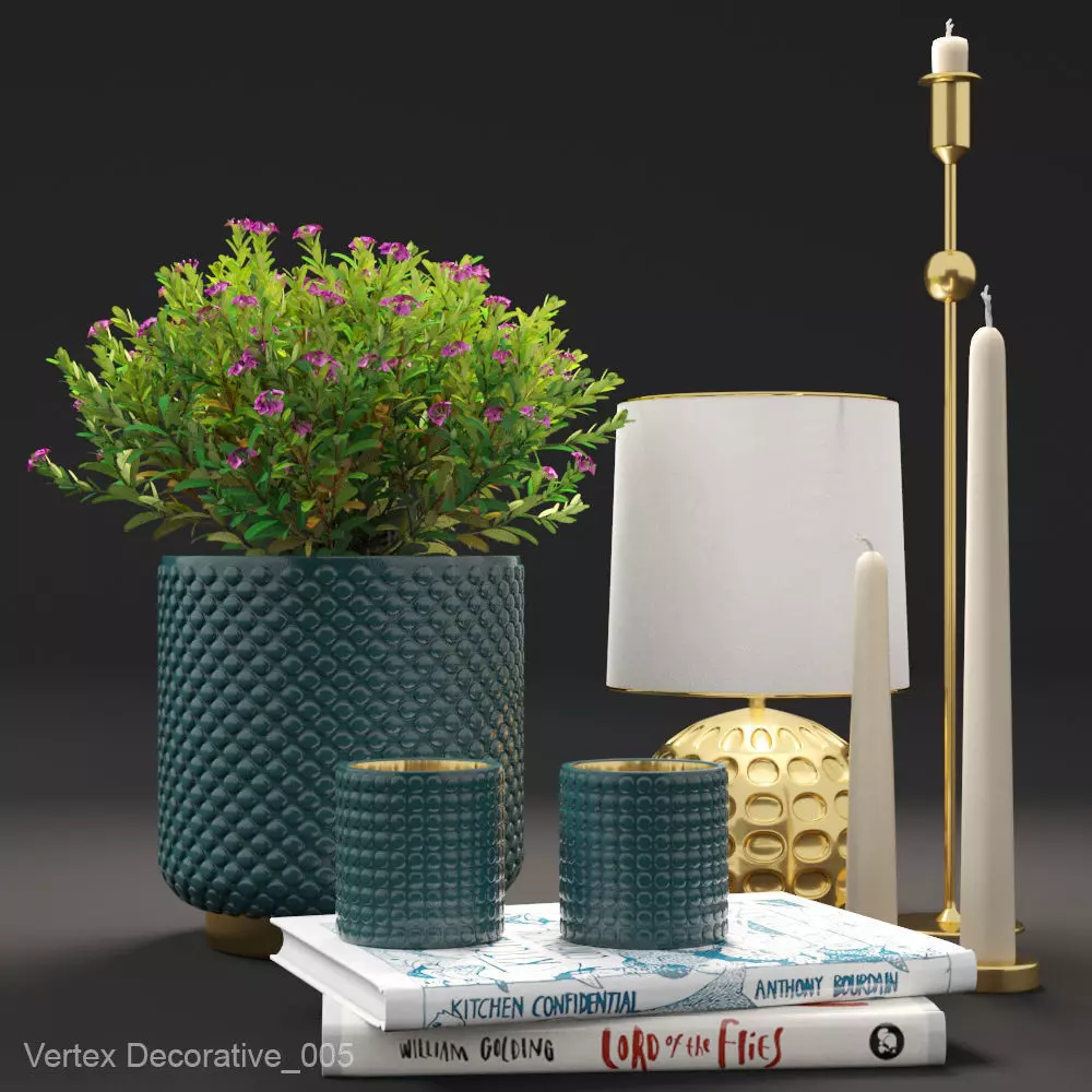 Decorative set 05 3D model_0