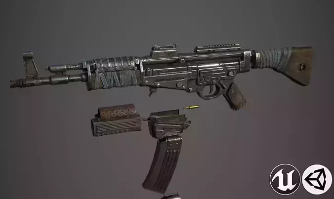 STG-44 ak - rifle Low-poly 3D model