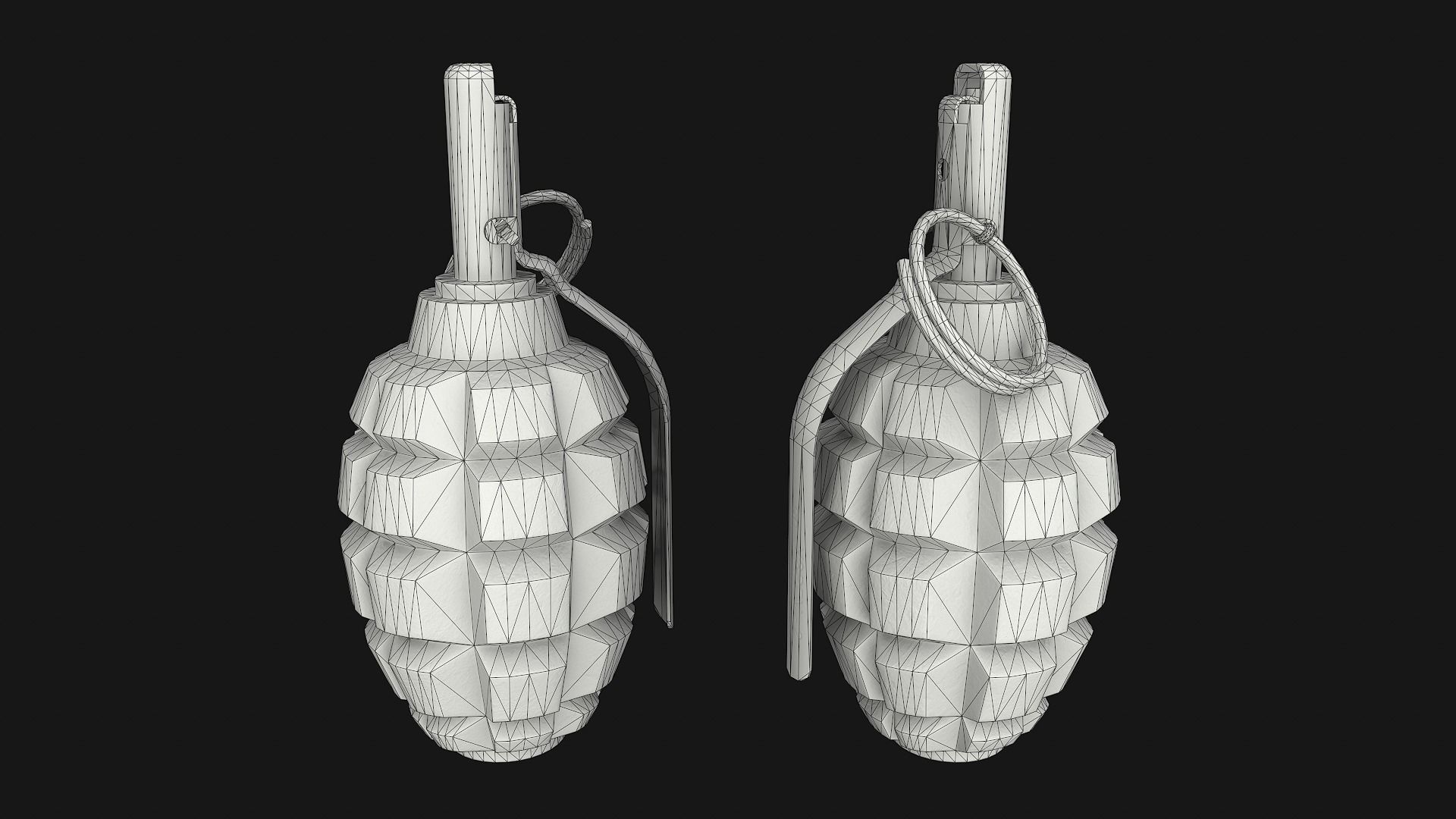 Grenades Pack Low-poly 3D model_9
