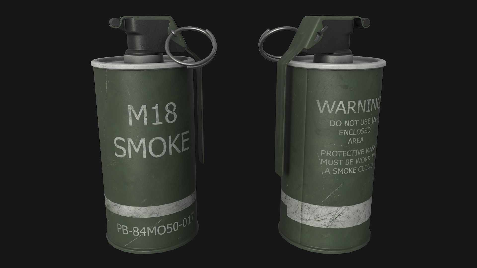 Grenades Pack Low-poly 3D model_2