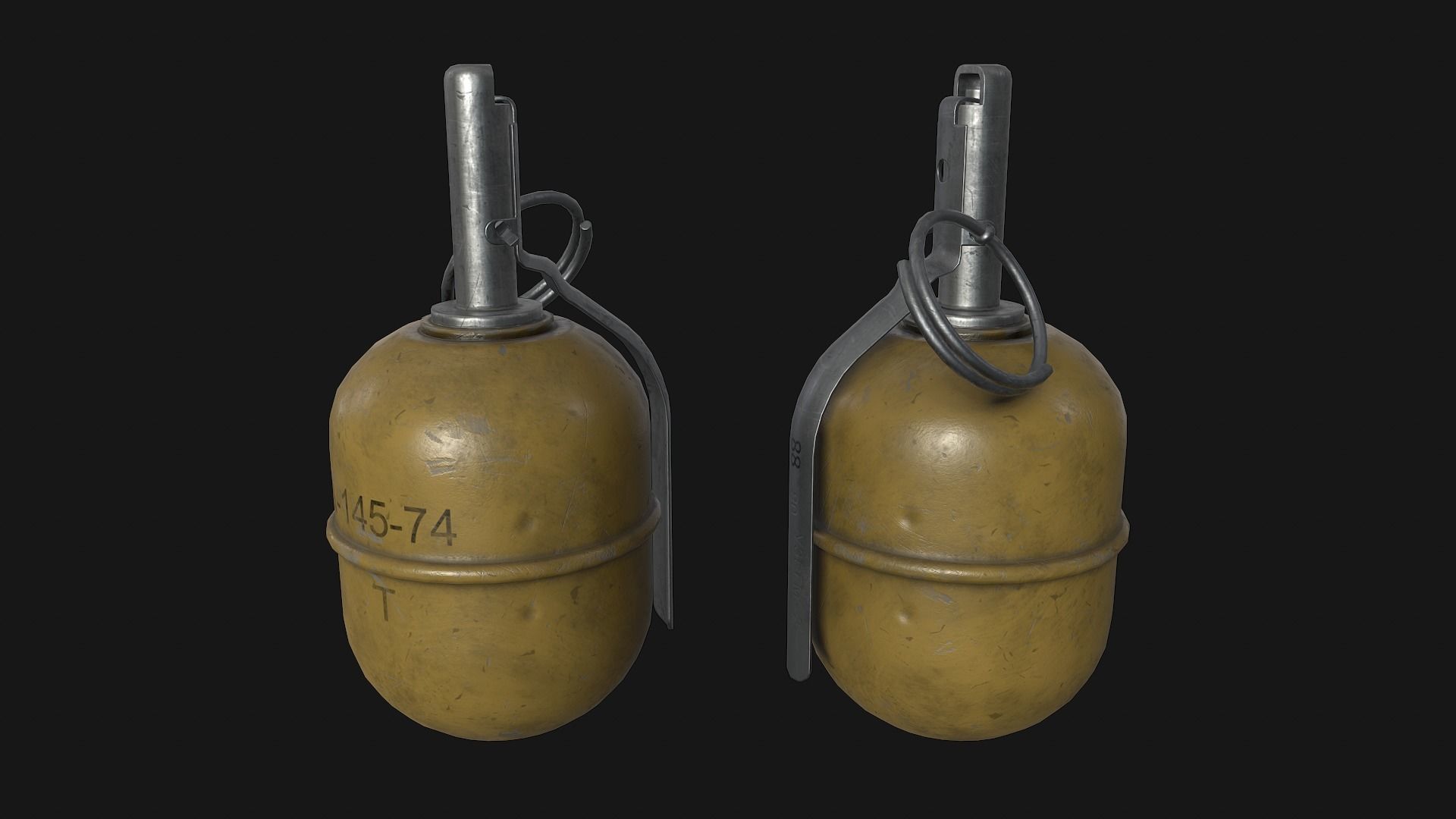 Grenades Pack Low-poly 3D model_10