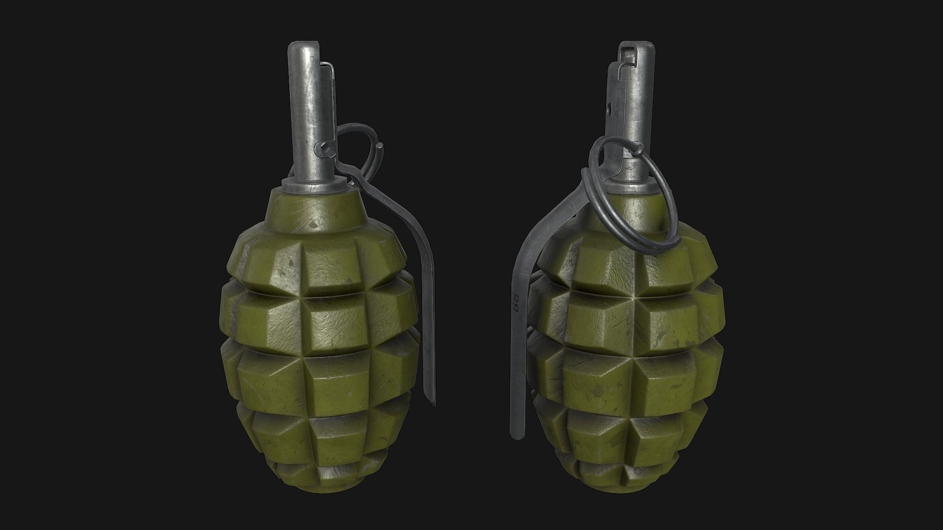 Grenades Pack Low-poly 3D model_8