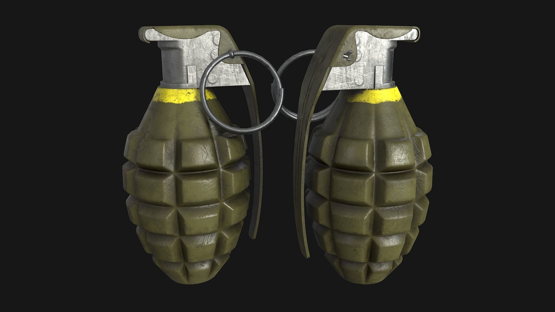 Grenades Pack Low-poly 3D model_12