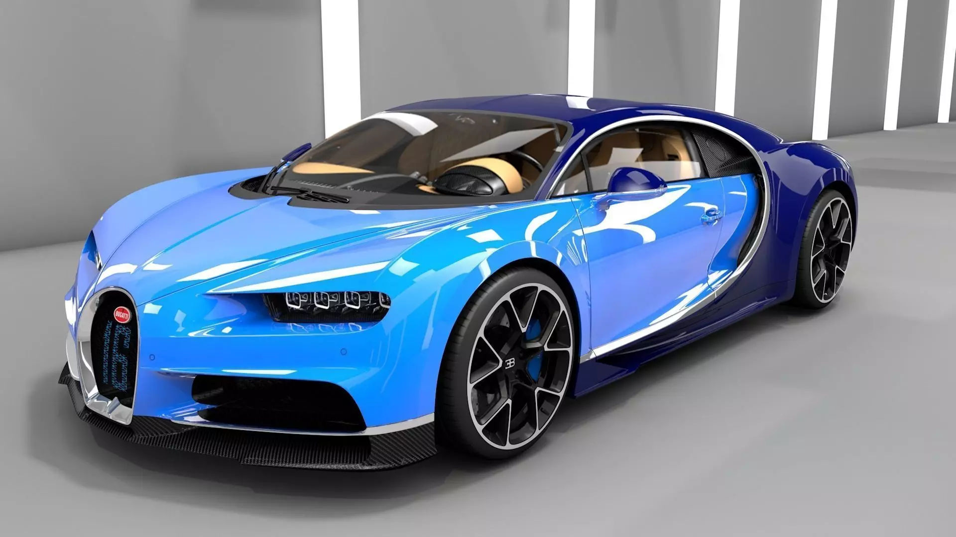 Bugatti Chiron 2017 3D model Free 3D model
