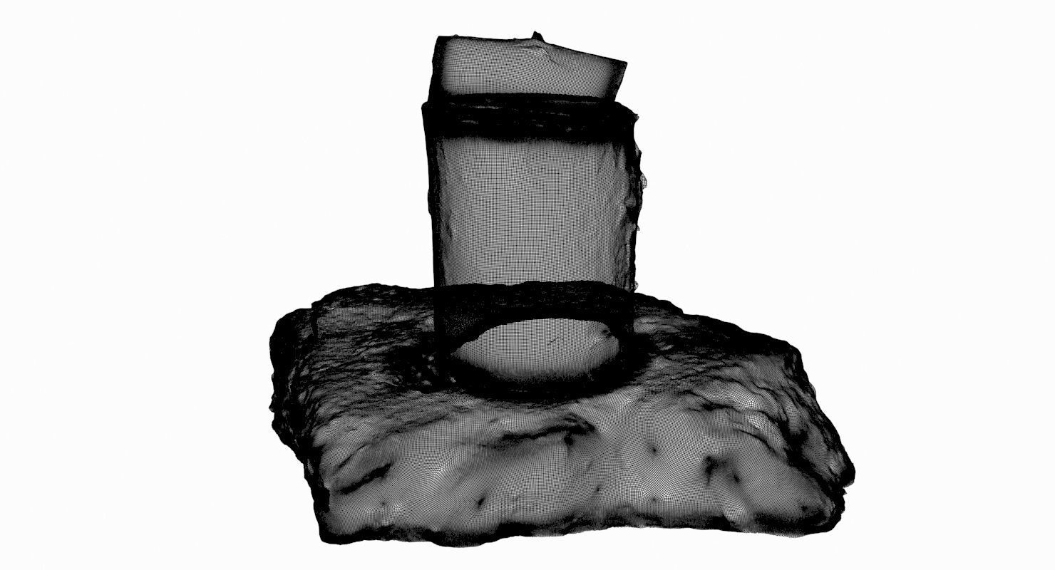 Wooden Log Low-poly 3D model_11