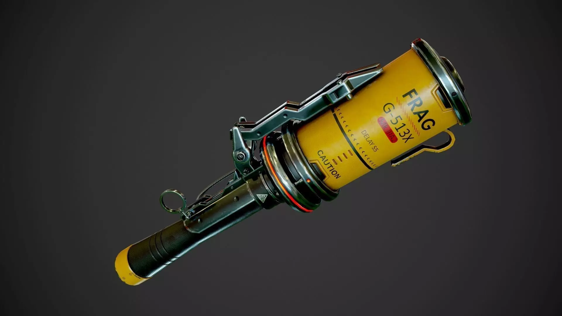 Frag Grenade Low-poly 3D model_0