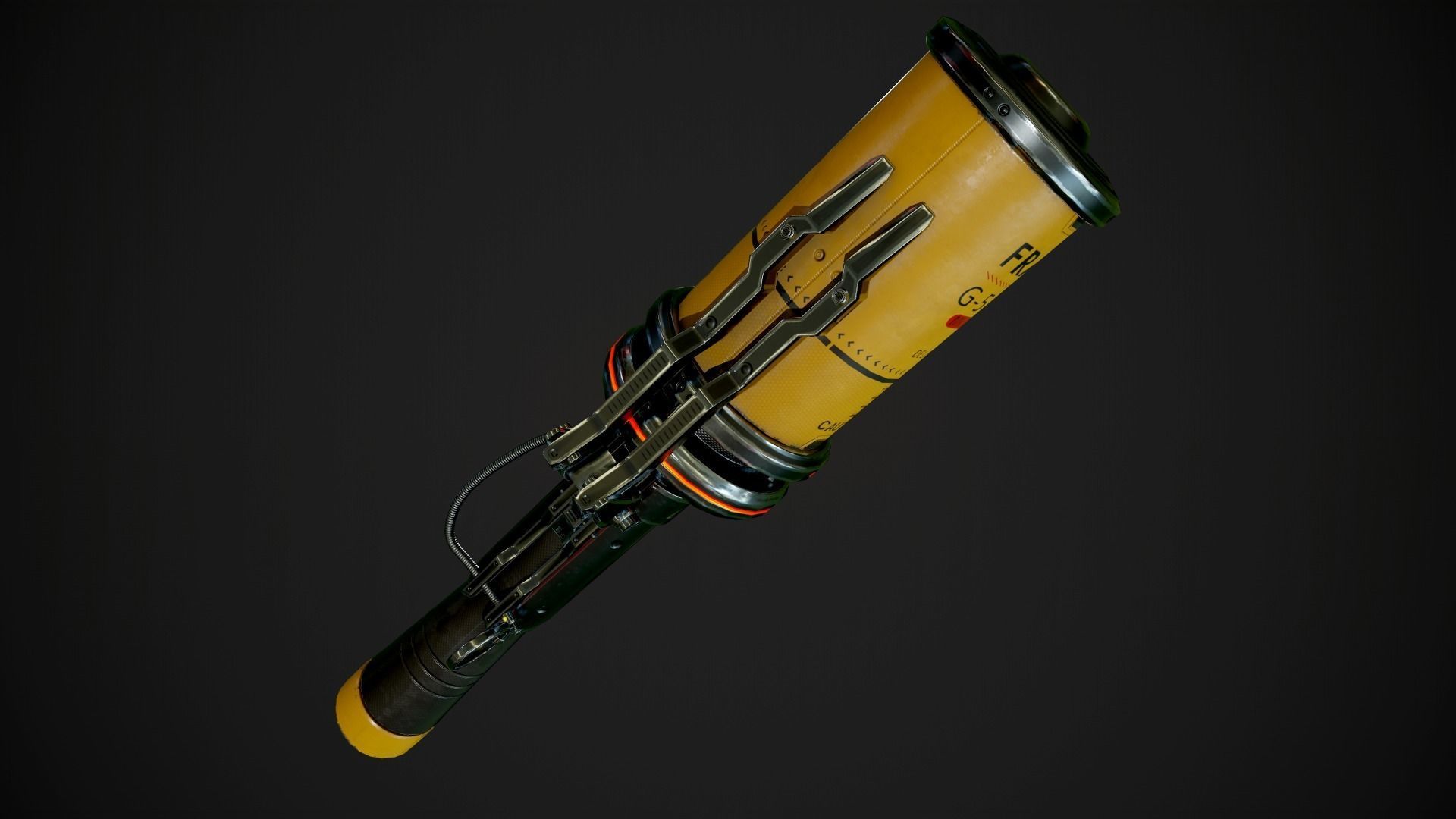 Frag Grenade Low-poly 3D model_2