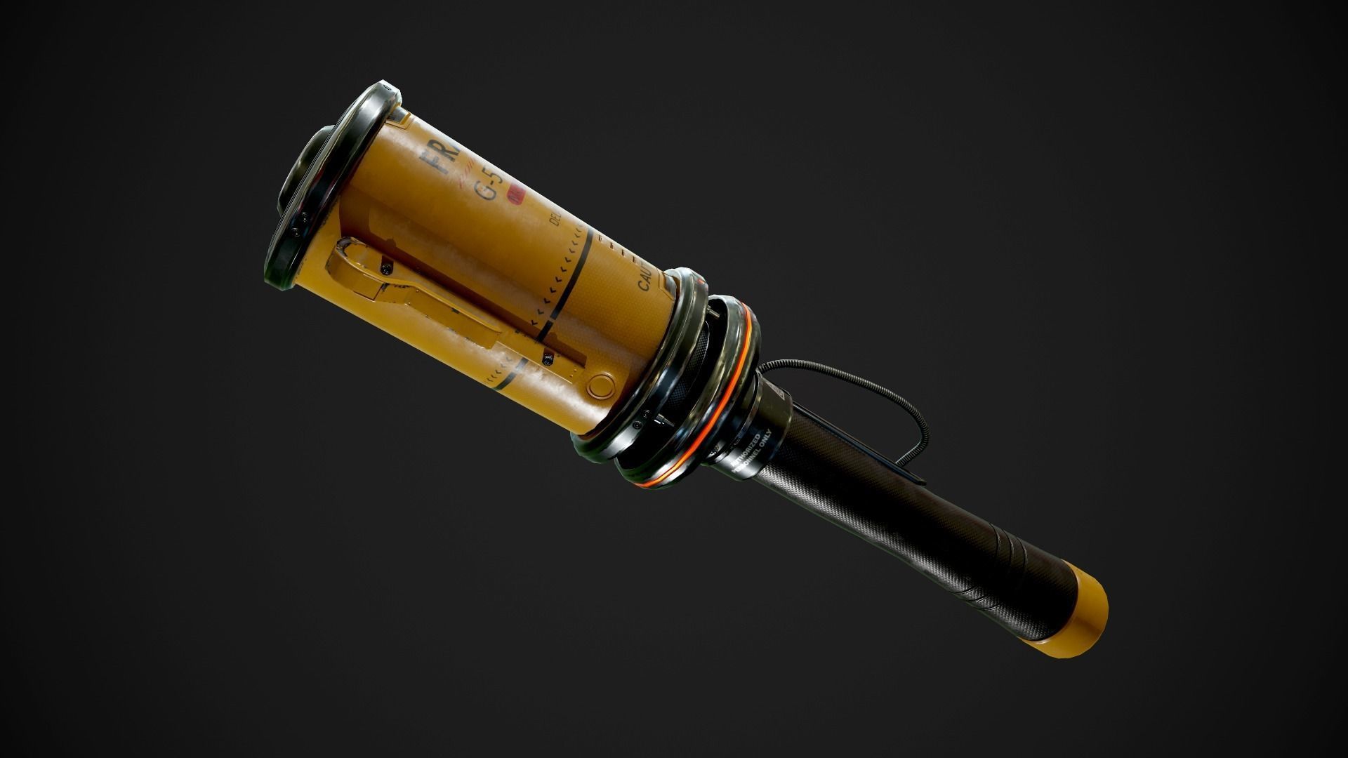 Frag Grenade Low-poly 3D model_9