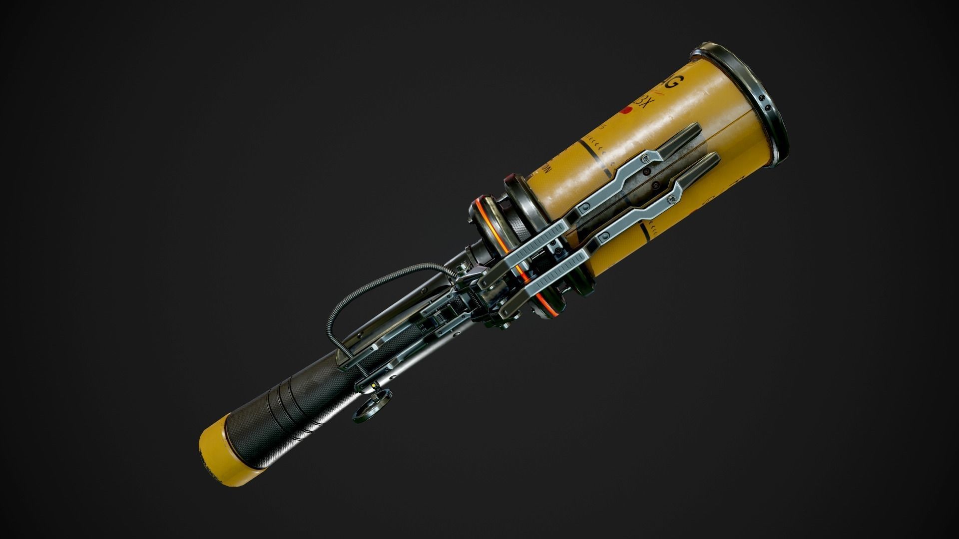 Frag Grenade Low-poly 3D model_8