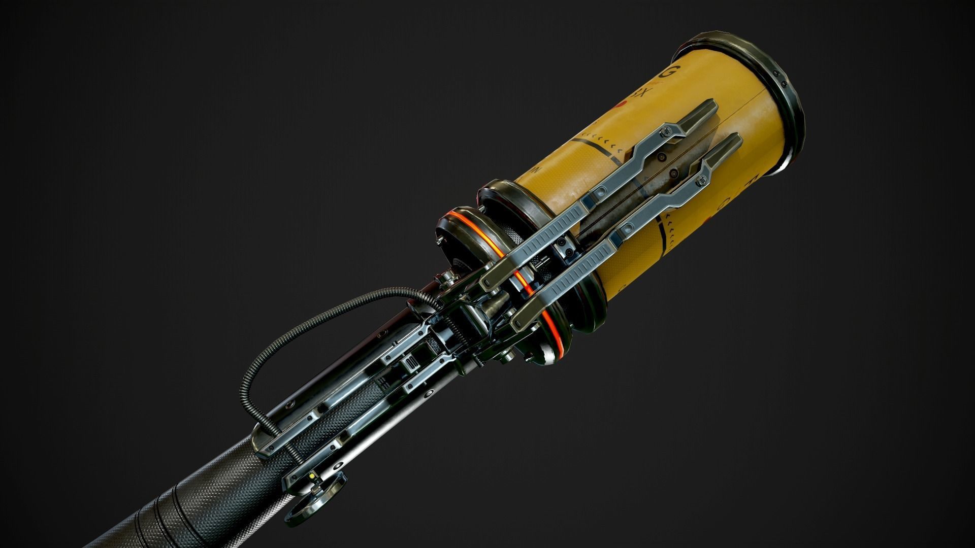 Frag Grenade Low-poly 3D model_5