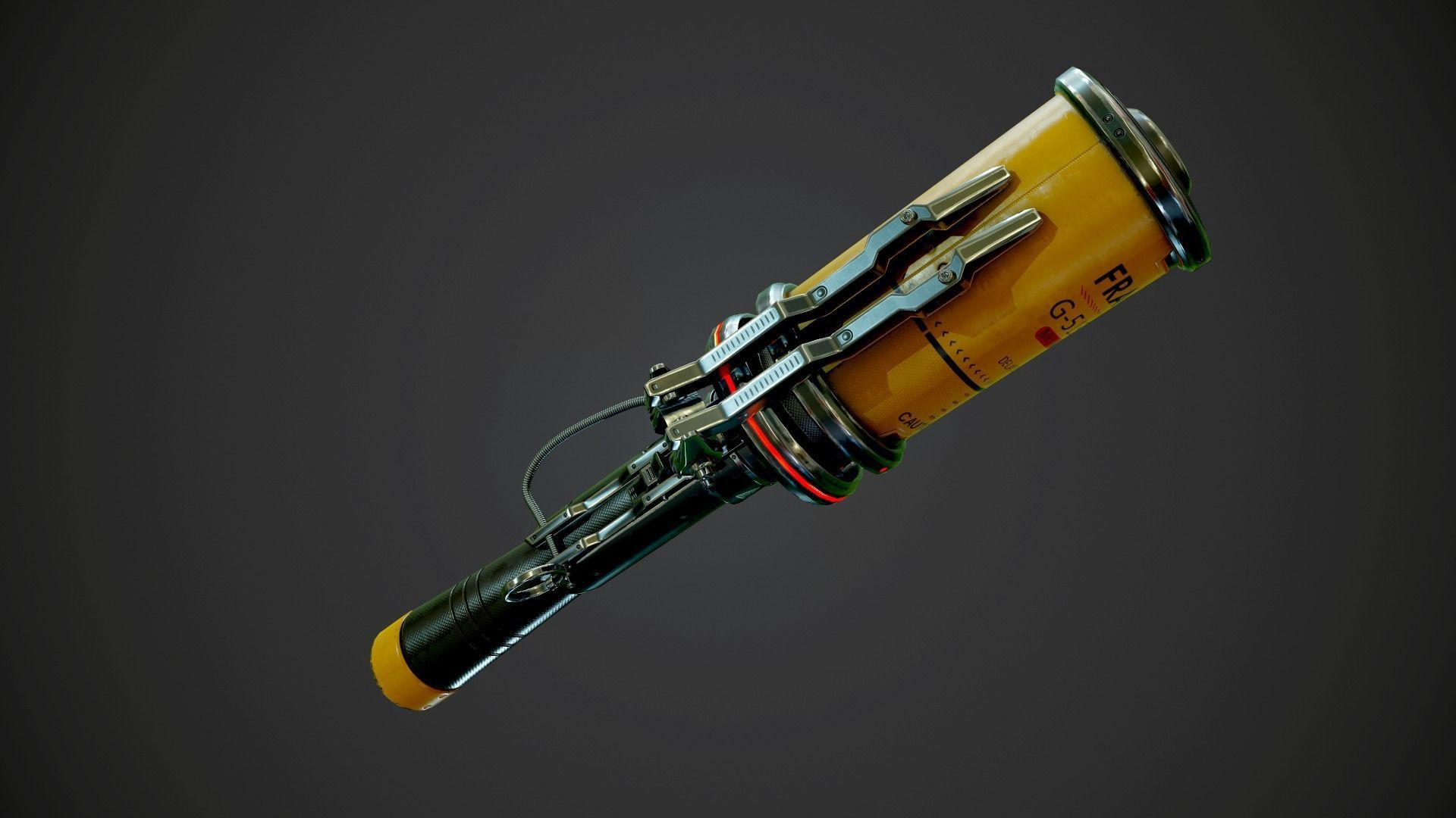 Frag Grenade Low-poly 3D model_12