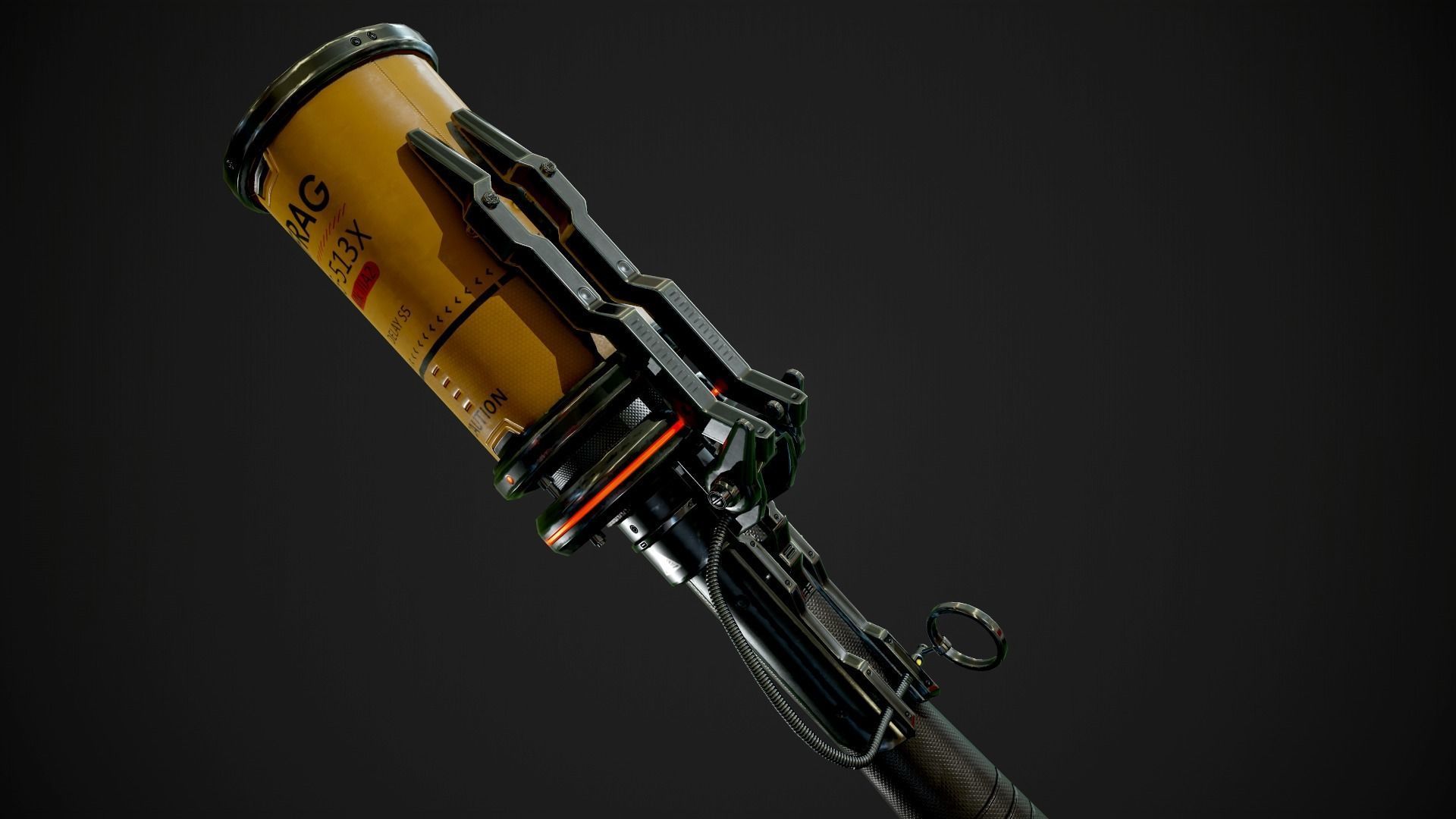 Frag Grenade Low-poly 3D model_4