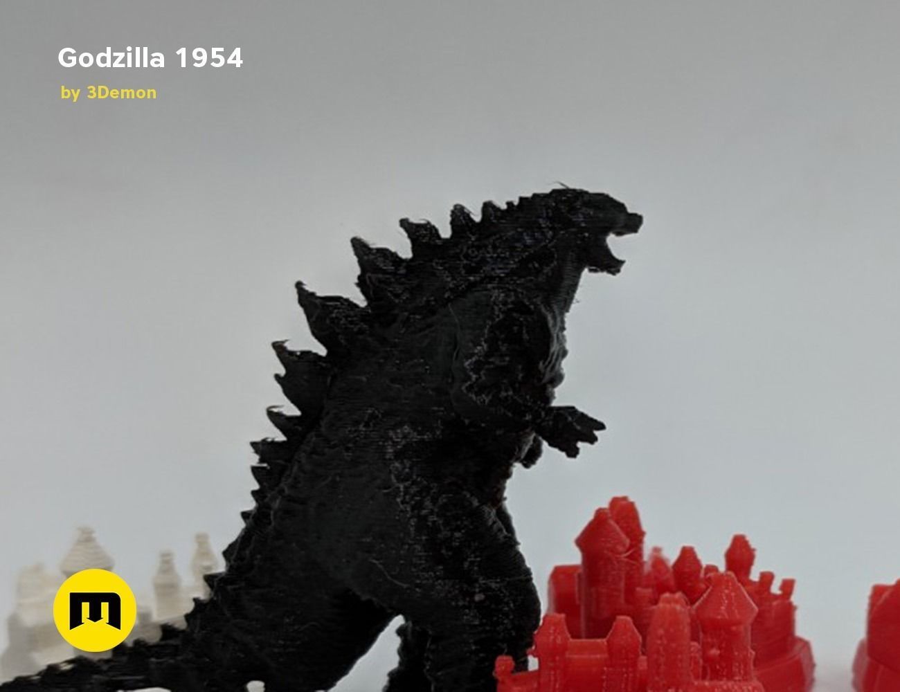 Godzilla figure and bottle opener Free 3D print model_12