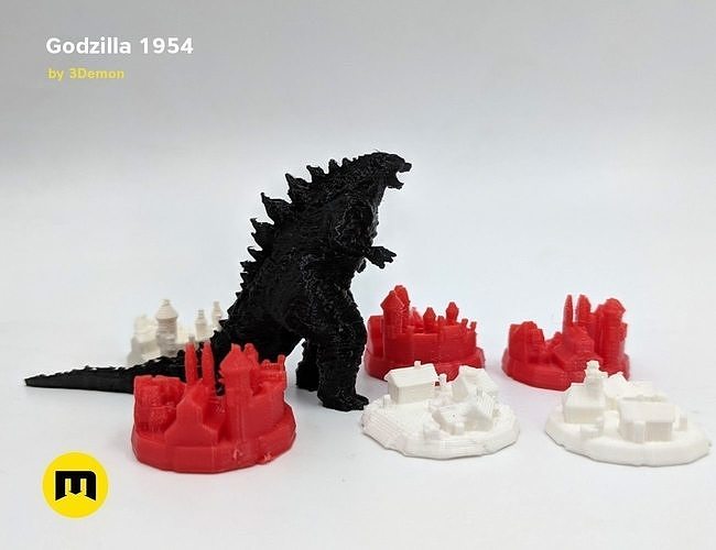 Godzilla figure and bottle opener Free 3D print model