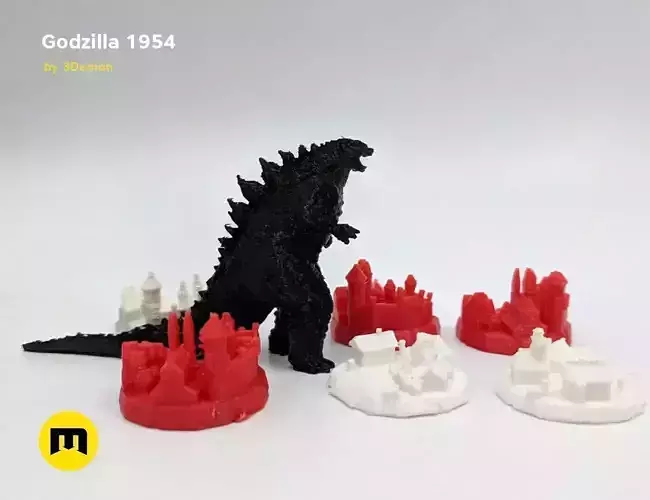 Godzilla figure and bottle opener Free 3D print model
