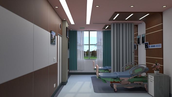 MEDICAL SPACES-HOSPITAL ROOM  3D model_1