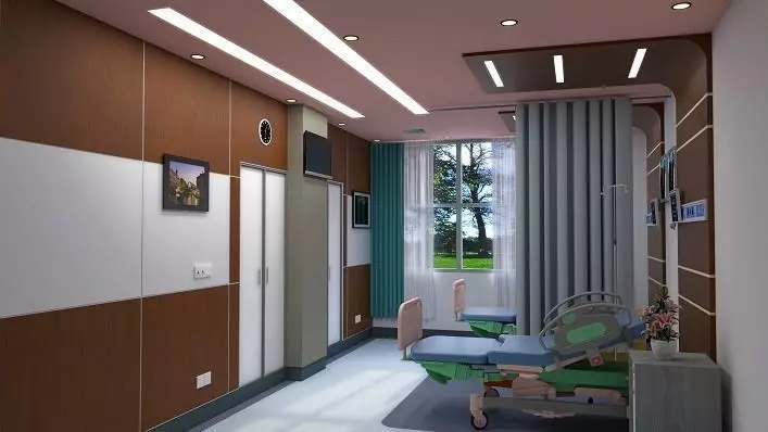 MEDICAL SPACES-HOSPITAL ROOM  3D model_0