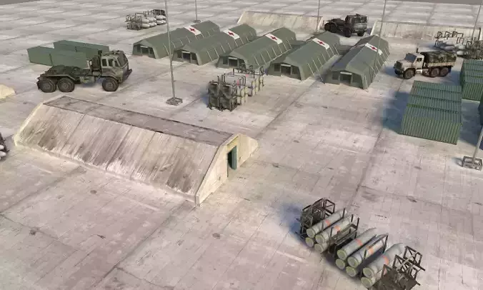 Military Bunker 3D Model 3D model