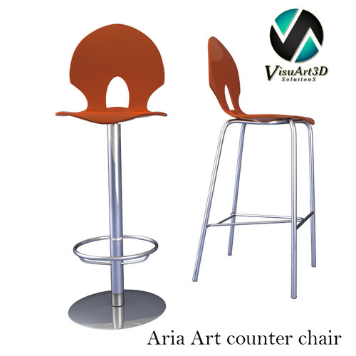 Aria Art Counter or Bar Chairs 48 3D model