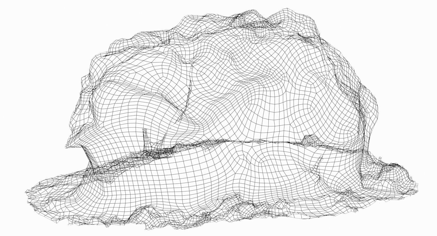 Mossy Rock Low-poly 3D model_7