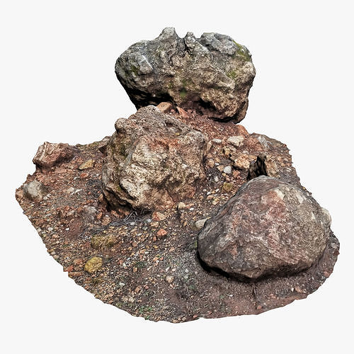 Rocky Area Low-poly 3D model