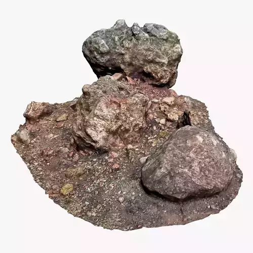 Rocky Area Low-poly 3D model