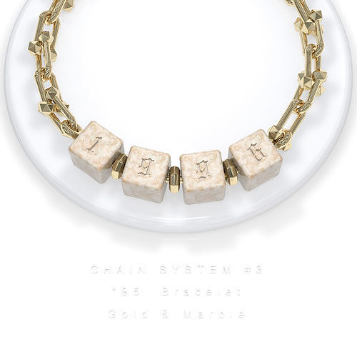 CHAIN SYSTEM 3 - GOLD e MARBLE 3D model