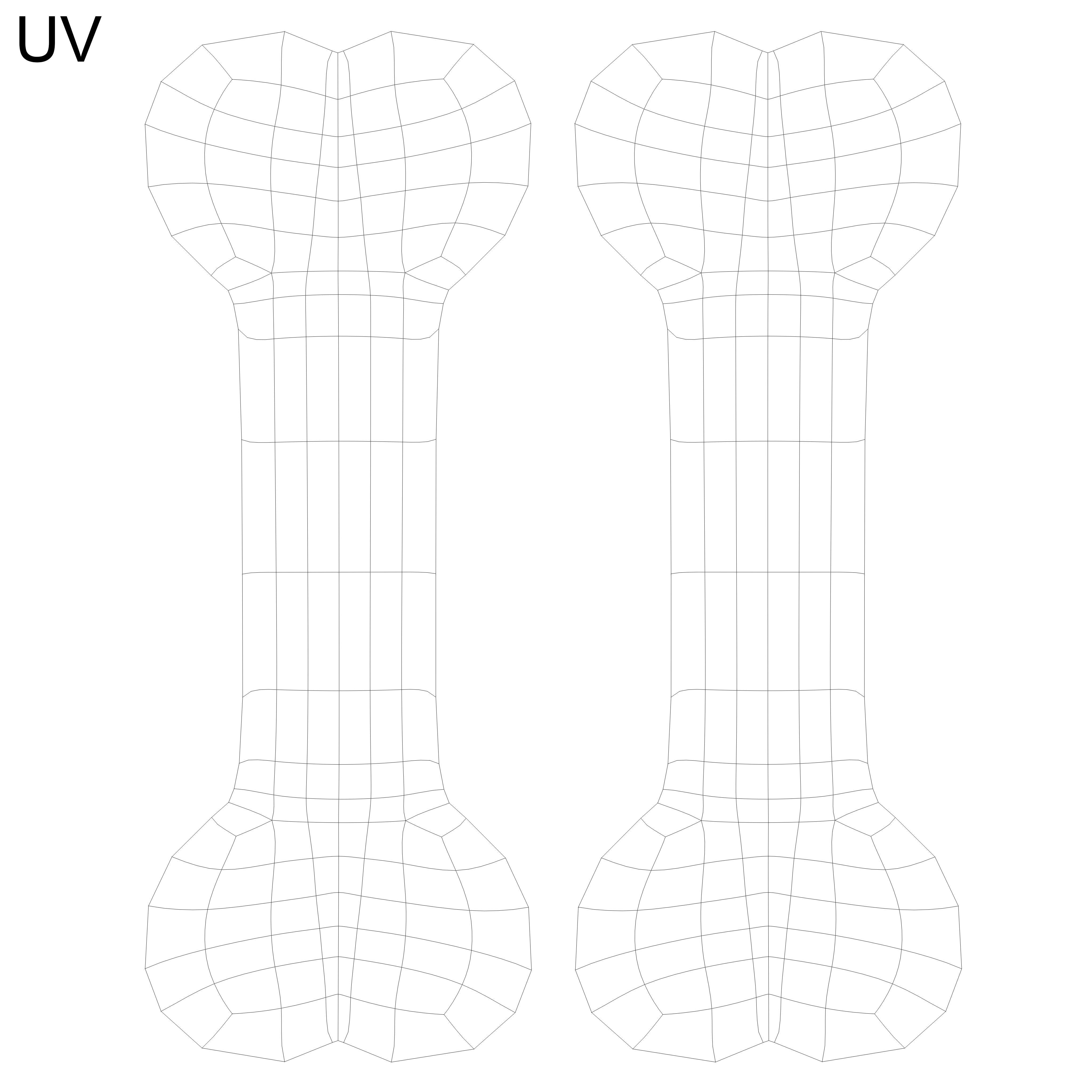 Dog bone simple cartoon 3D model_8