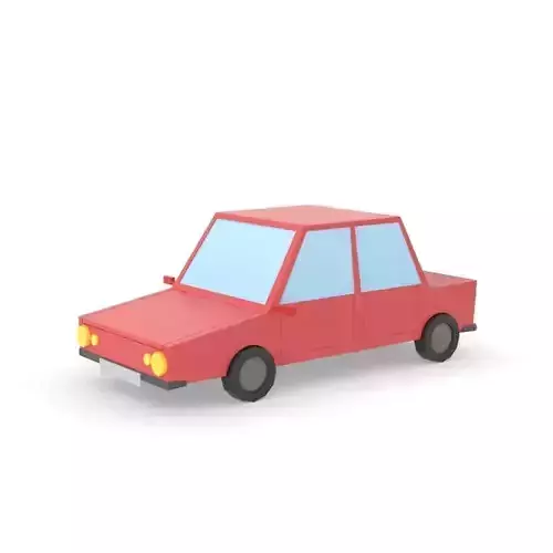 Car Low Poly simple cartoon