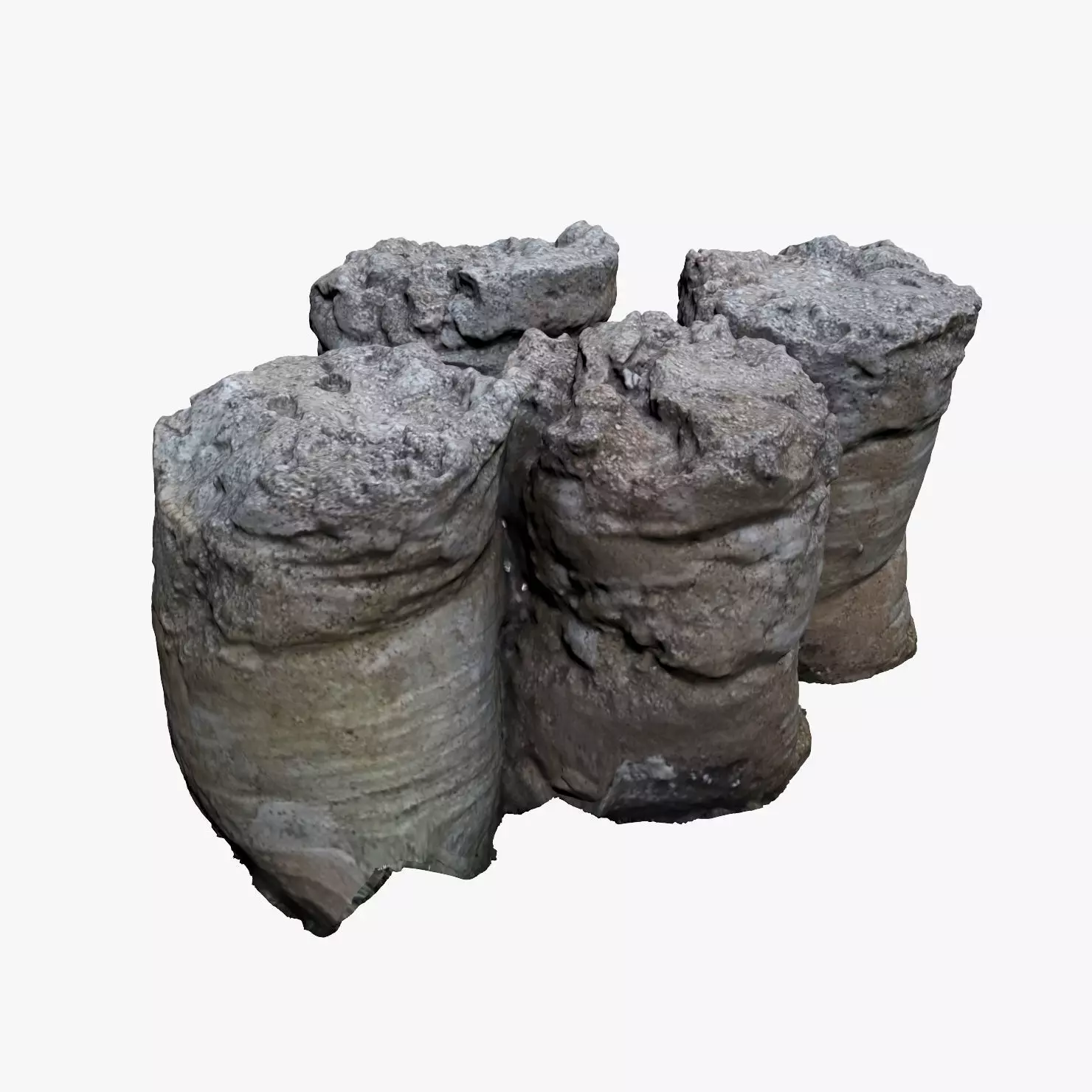 Sack of Concrete Low-poly 3D model_0