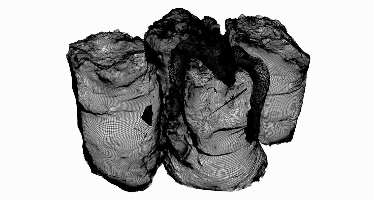 Sack of Concrete Low-poly 3D model_6