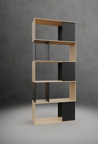 Twist 7  Shelf Bookcase 3D model