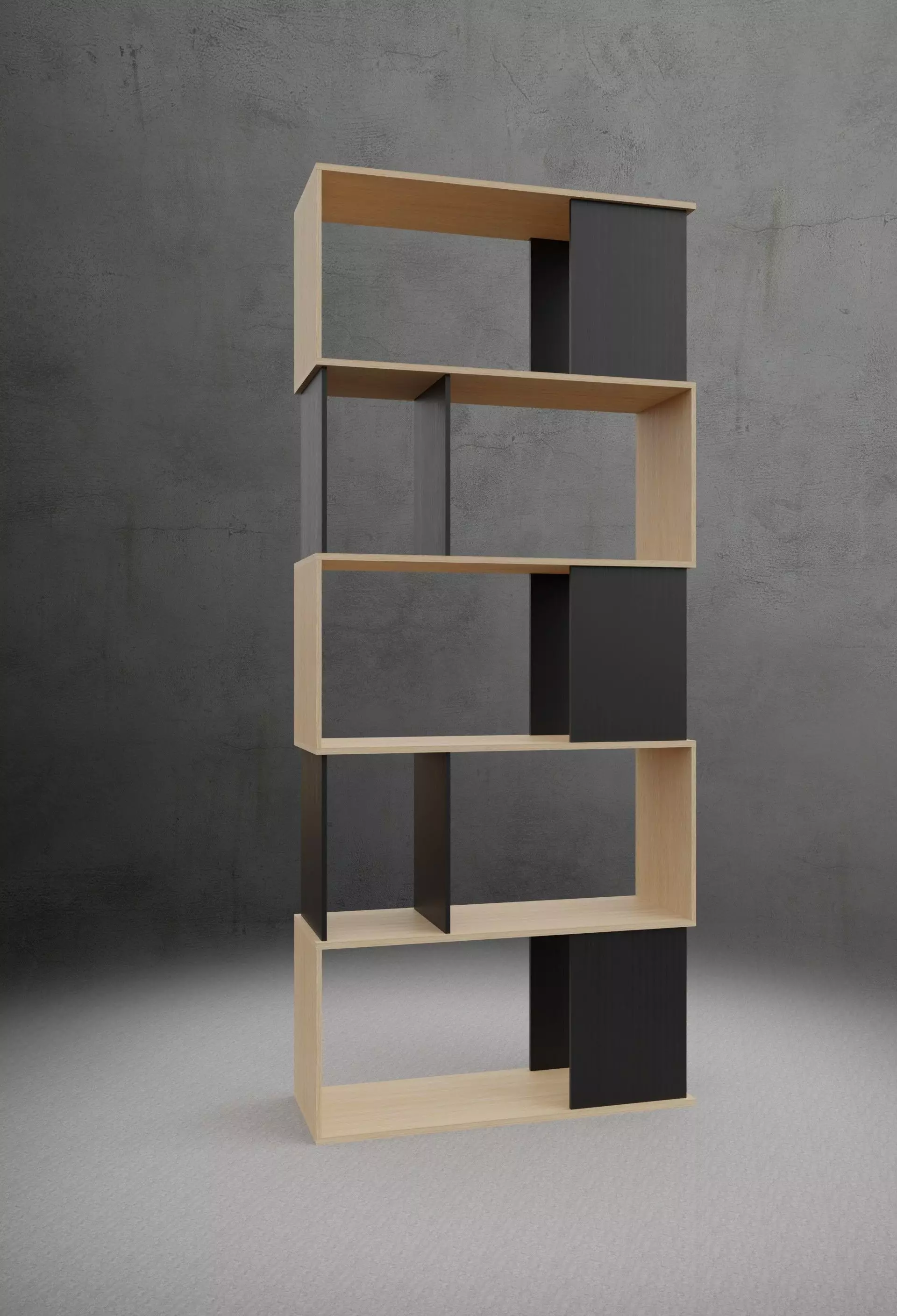 Twist 7 Shelf Bookcase 3D model