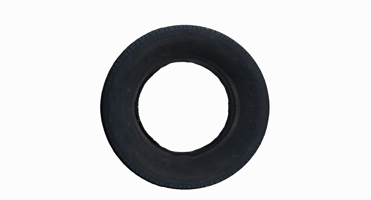 Car Tire Low-poly 3D model_2