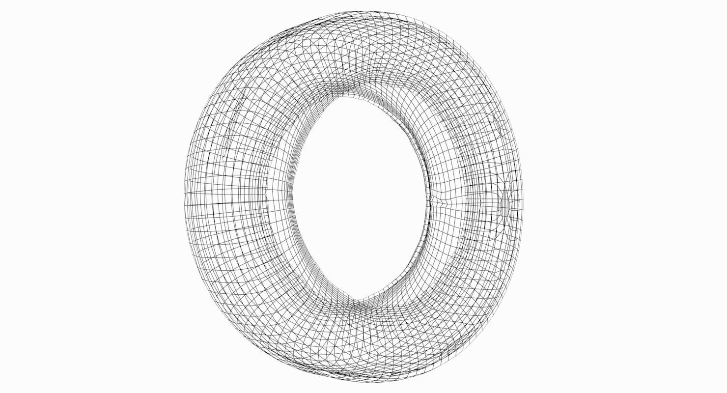 Car Tire Low-poly 3D model_5