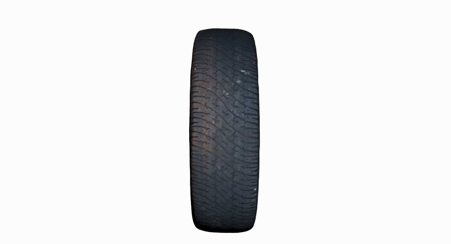 Car Tire Low-poly 3D model_3
