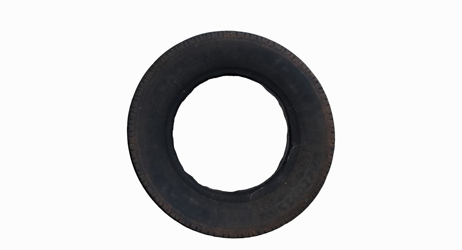 Car Tire Low-poly 3D model_4