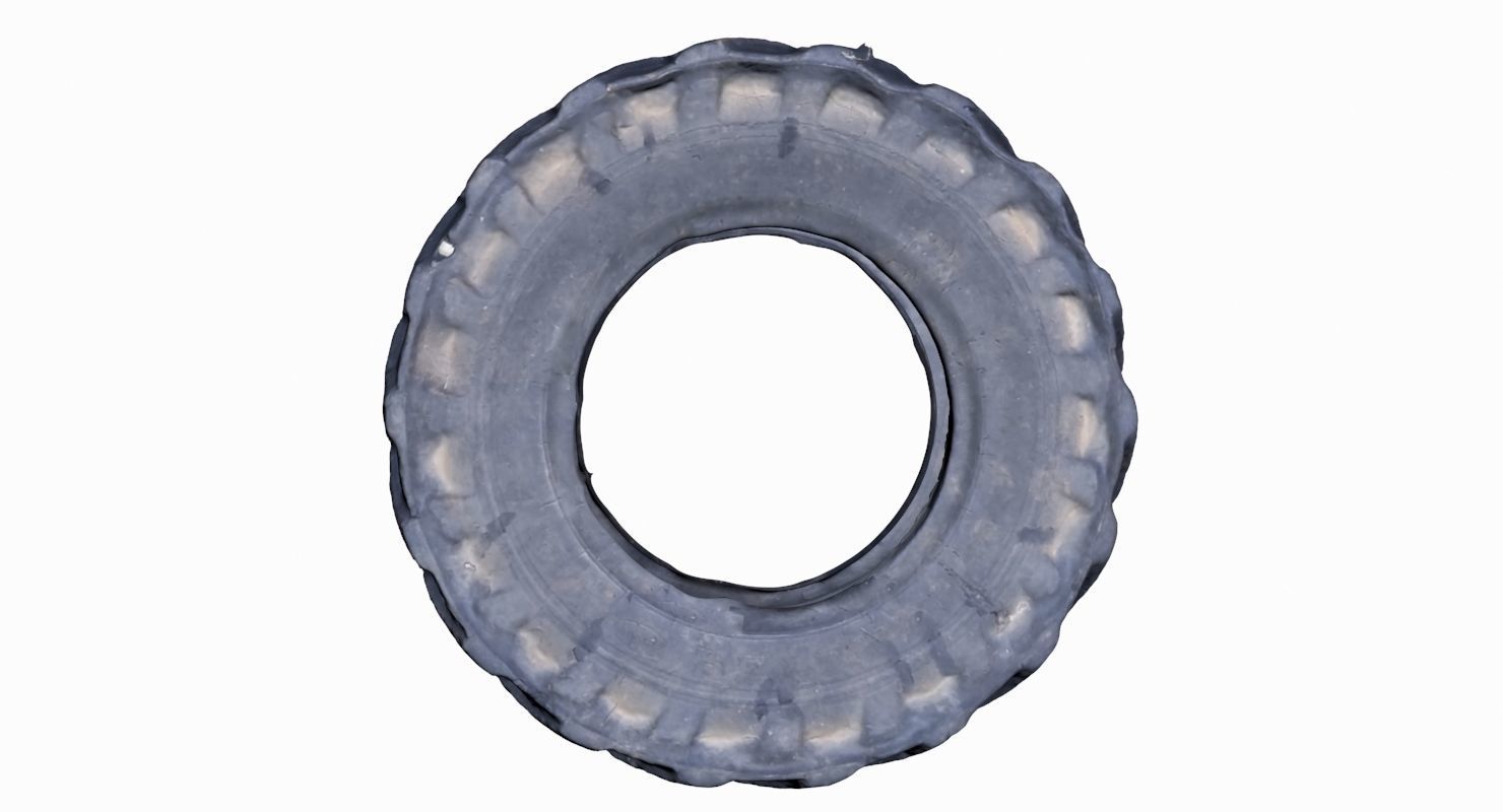 Truck Tire Low-poly 3D model_1