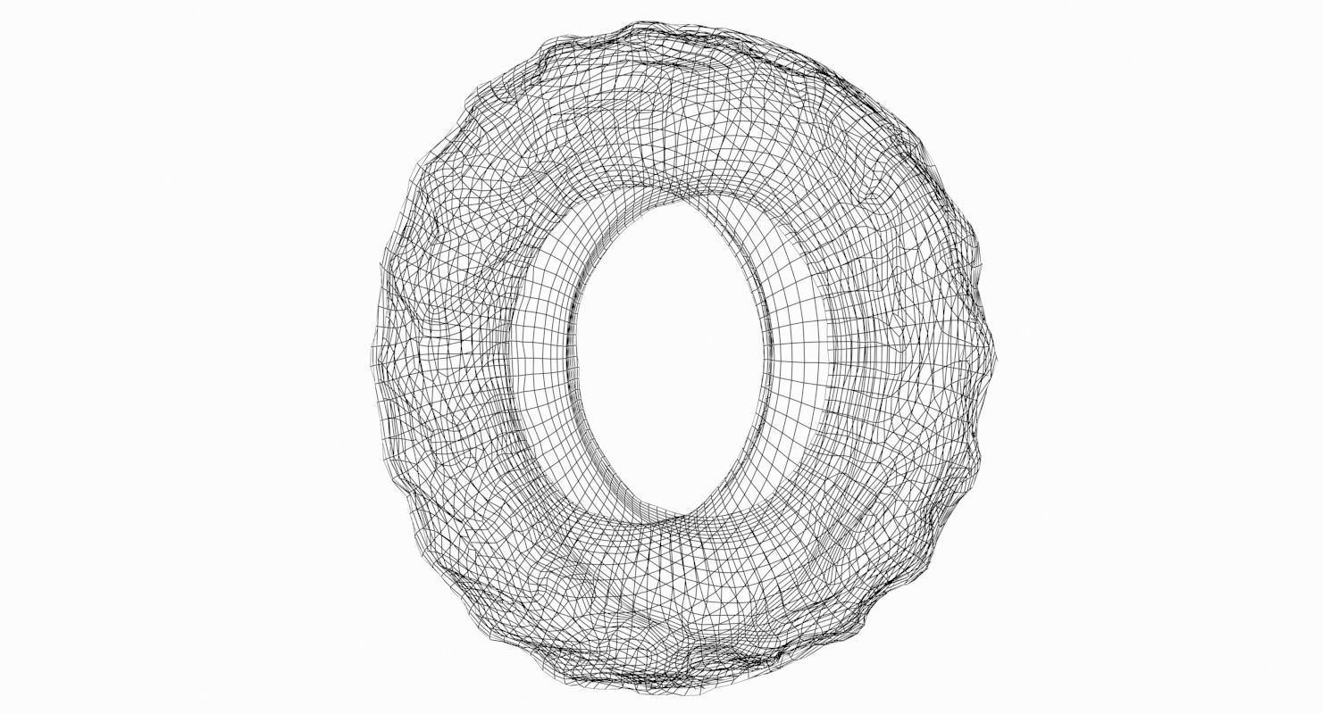 Truck Tire Low-poly 3D model_5