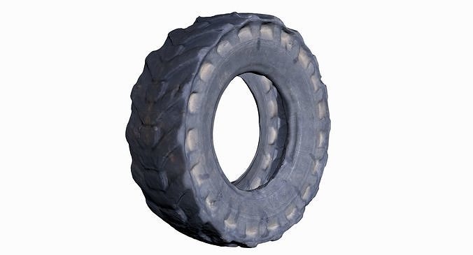 Truck Tire Low-poly 3D model 4