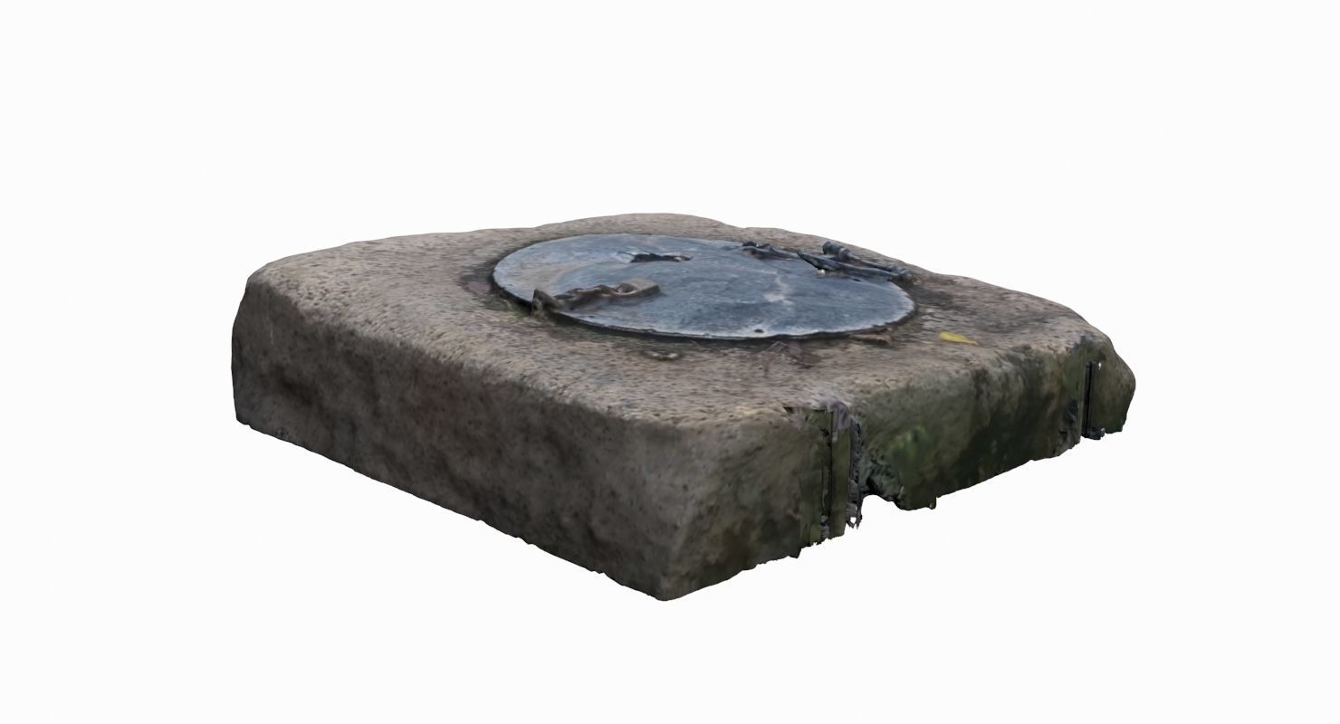 Water Well Low-poly 3D model_4
