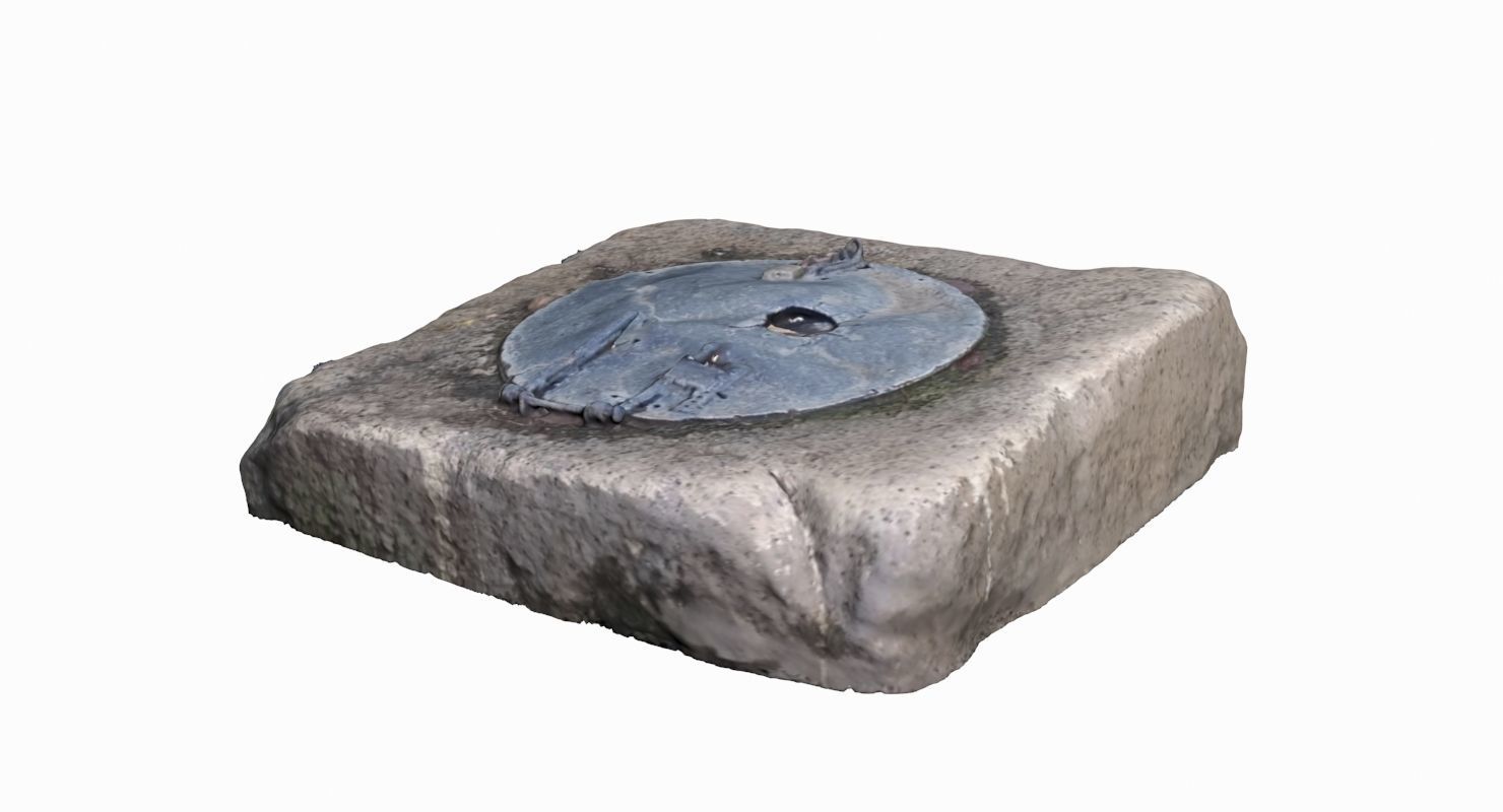 Water Well Low-poly 3D model_2