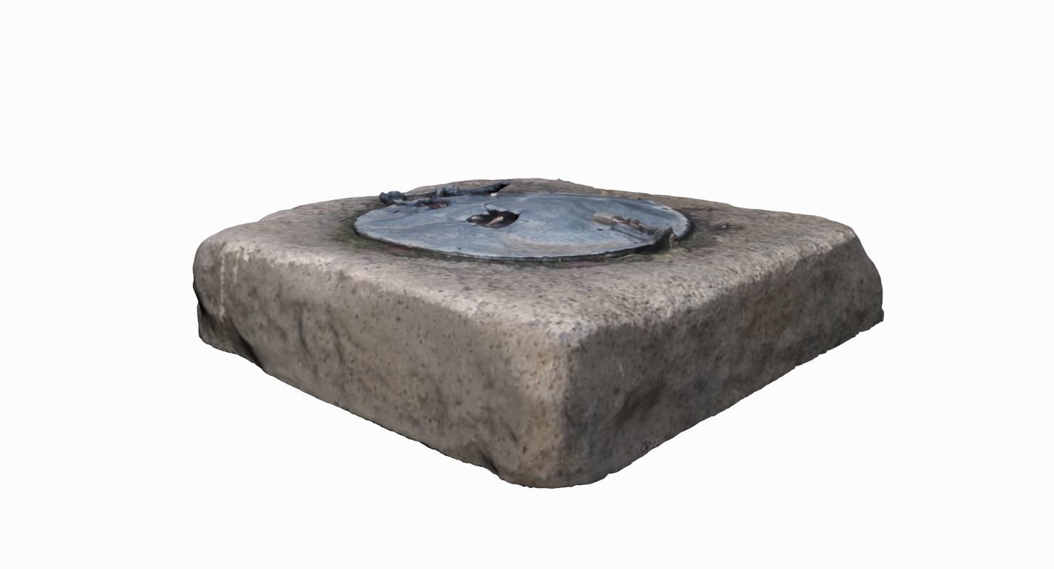 Water Well Low-poly 3D model_3