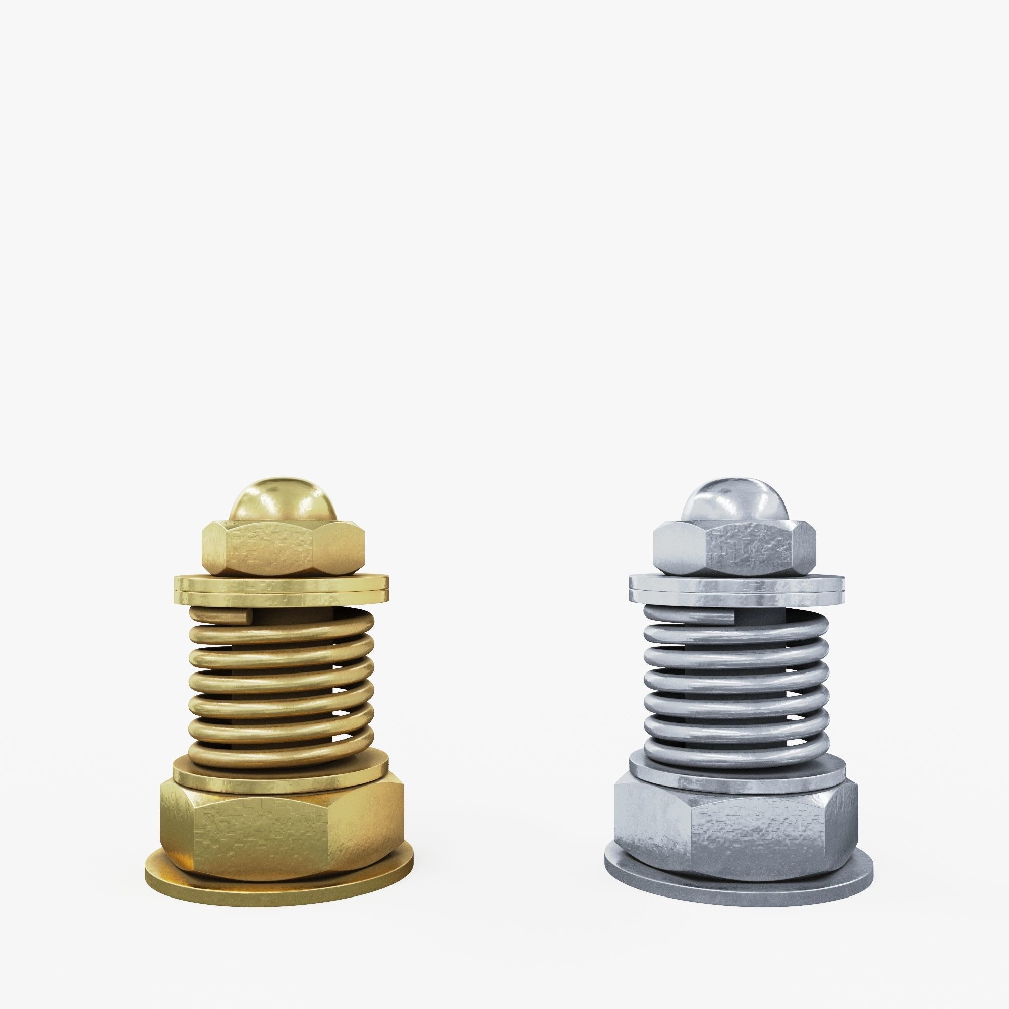 Steampunk chess set 3D model_11