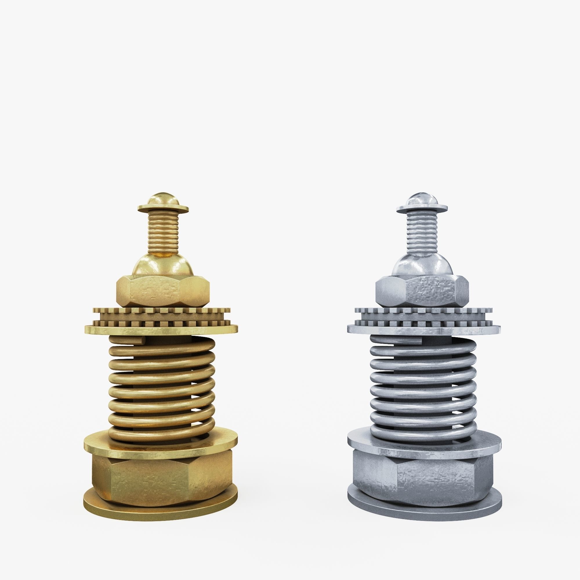 Steampunk chess set 3D model_8