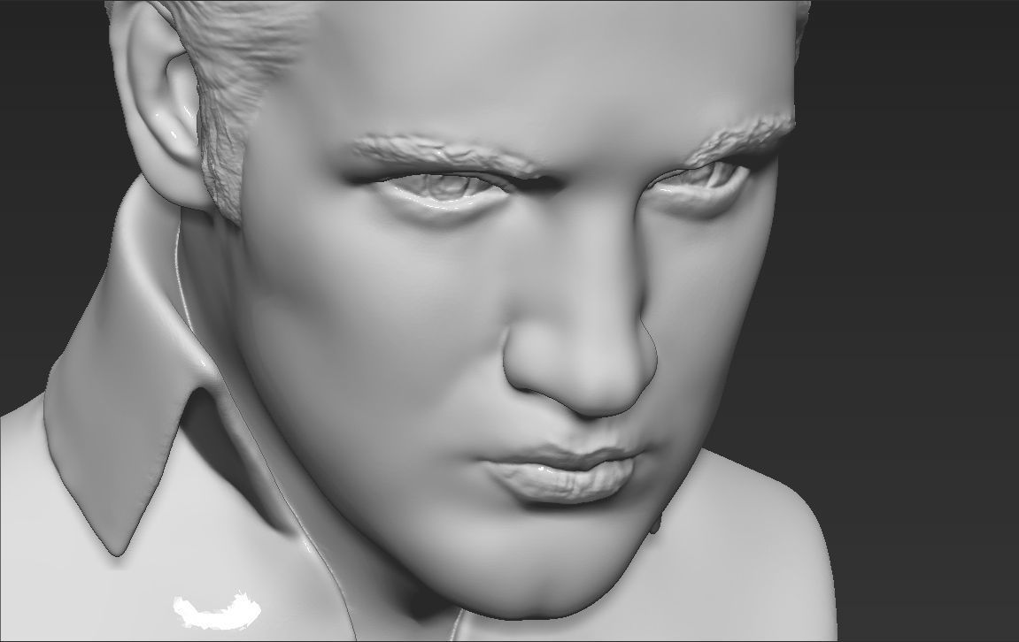 Elvis Presley bust 3D printing ready stl obj formats 3D print model_13