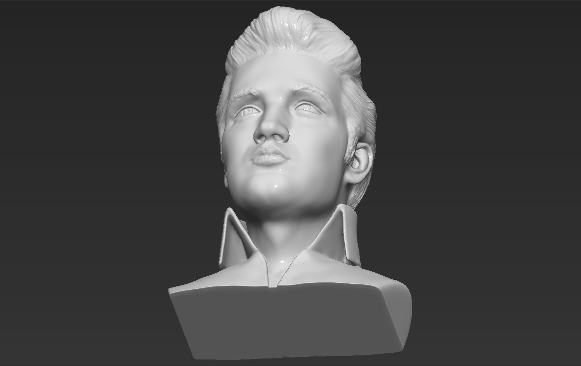 Elvis Presley bust 3D printing ready stl obj formats 3D print model_20