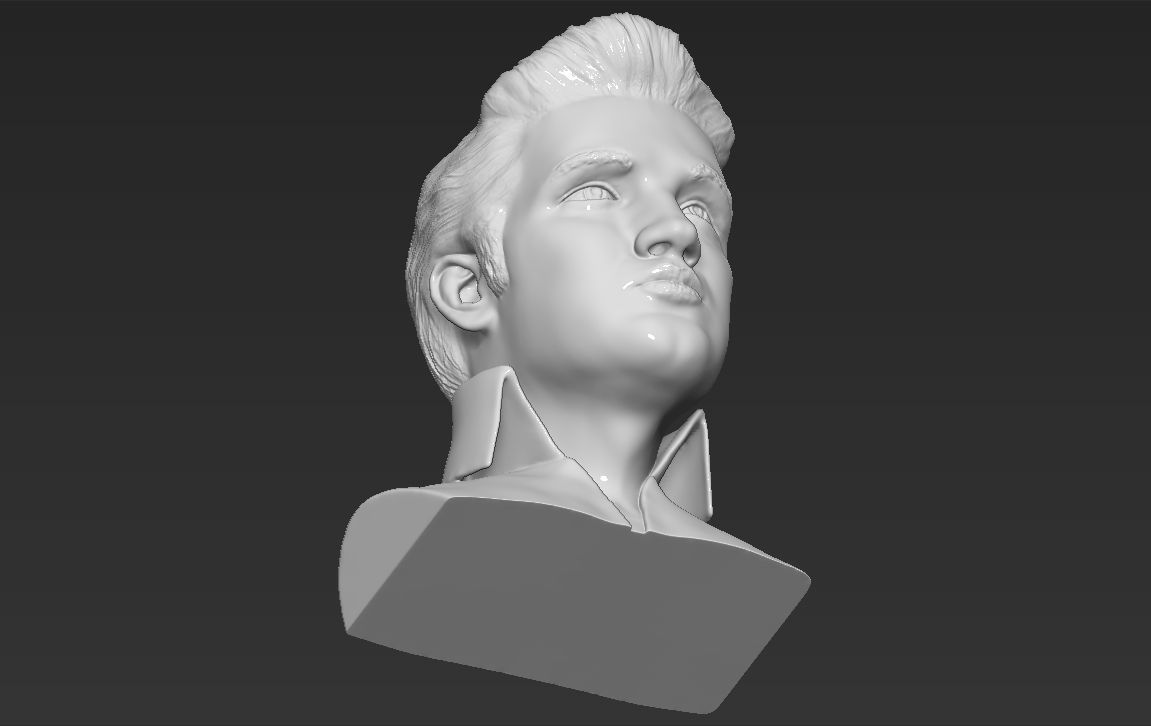 Elvis Presley bust 3D printing ready stl obj formats 3D print model_19