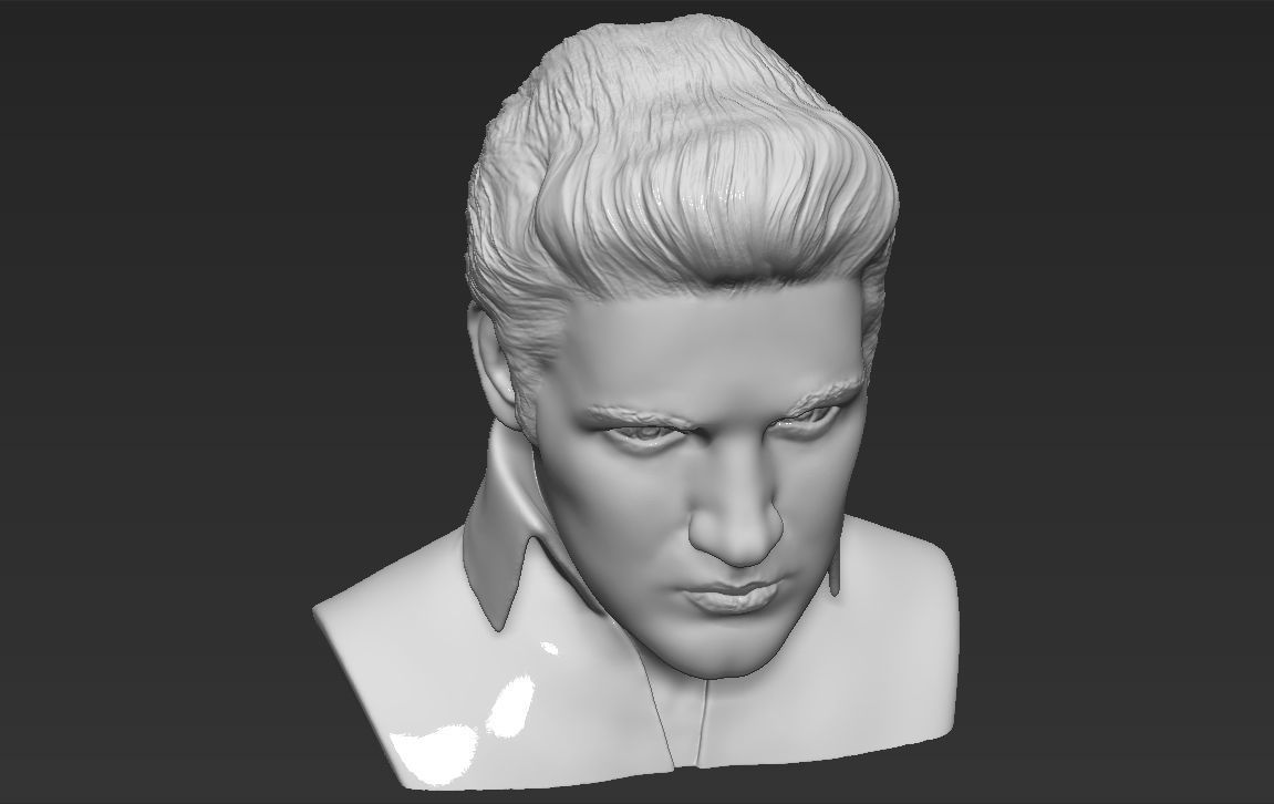 Elvis Presley bust 3D printing ready stl obj formats 3D print model_10