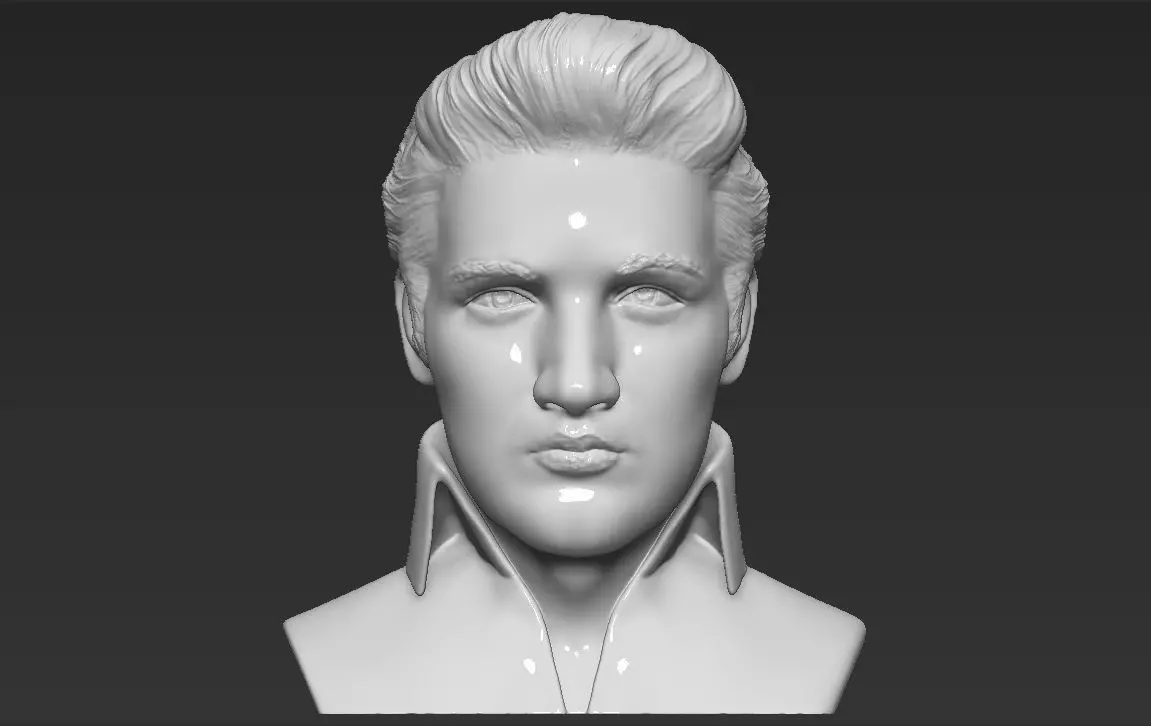 Elvis Presley bust 3D printing ready stl obj formats 3D print model_0